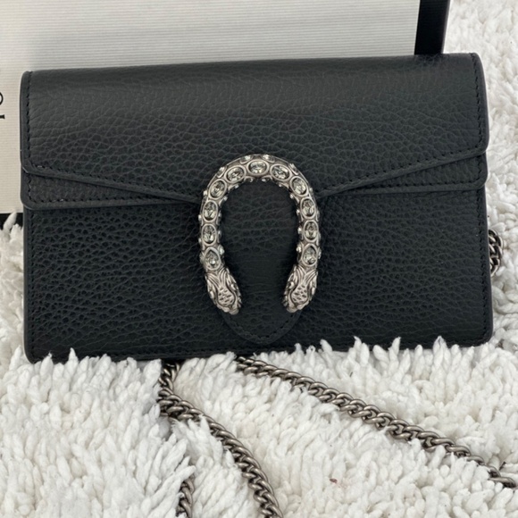 Gucci Dionysus Black Leather Super Mini Bag - Picture 3 of 16